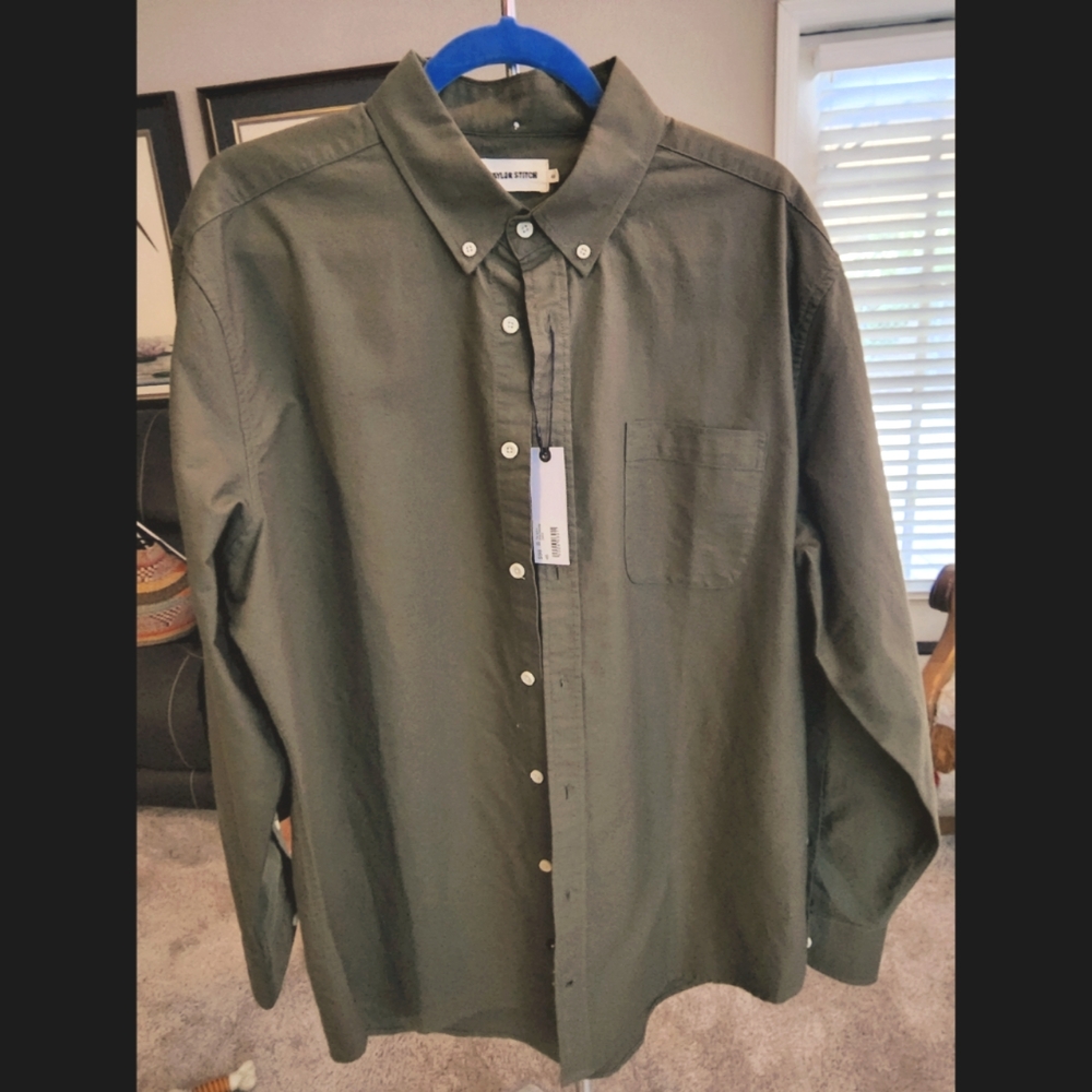 Taylor Stitch Long Sleeve (The Jack in Everyday Army Oxford Brand New!  46 or XL